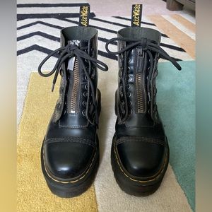 Dr Martens Black Smooth Sinclair Platform Boots